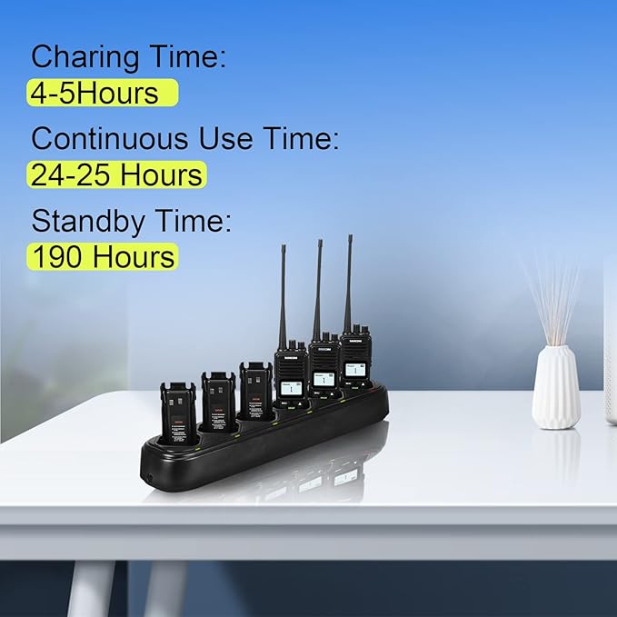 SAMCOM FPCN10A Six-Way Charger Multi Unit Charging Station Rapid Bank Chargers ONLY Compatible with SAMCOM FPCN10A Walkie Talkie and Batter,No Radios