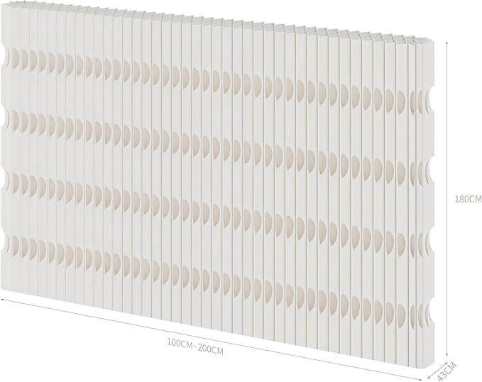 Foldable Room Divider Privacy Screens Movable Temporary Wall Space Partition, 5.25~9.19 FT Tall, 6.56~16.4 FT Width, Choice of Various Sizes and Styles