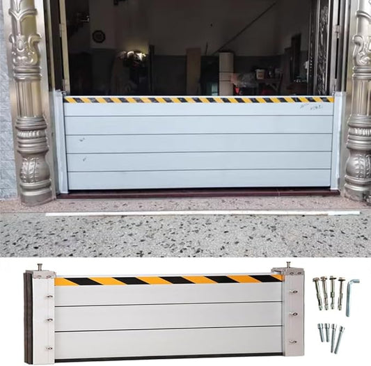 Flood Control Barrier Aluminum Baffle, Water Barriers for Flooding Reusable, Homes Door Garage Doorway Flood Prevention Barriers, Small Commercial Subway Stations Unit Module Design(H 2ft(60cm