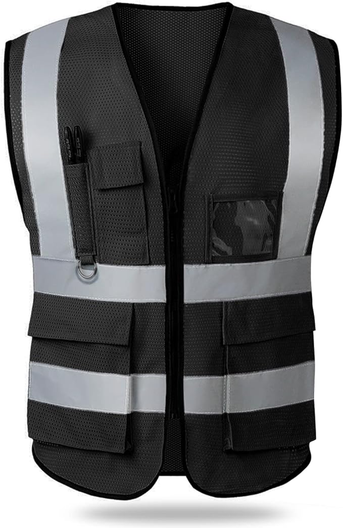 Tydon Guardian Reflective Safety Vest for Women Men High Visibility Security With Pocket Zipper Front Meet ANSI/ISEA Standard