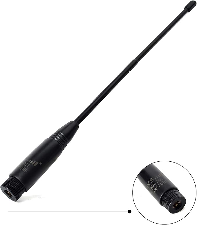 HYS NA-701 Walkie Talkie Antenna Dual Band 2meter 70cm Two Way Radio Replacement Antenna with SMA Male Connector for Wouxun KG-UV6D KG-UV8D TYT UV380 UV8000E Yaesu VX-6R FT-3DR FT-60R Handheld Radios