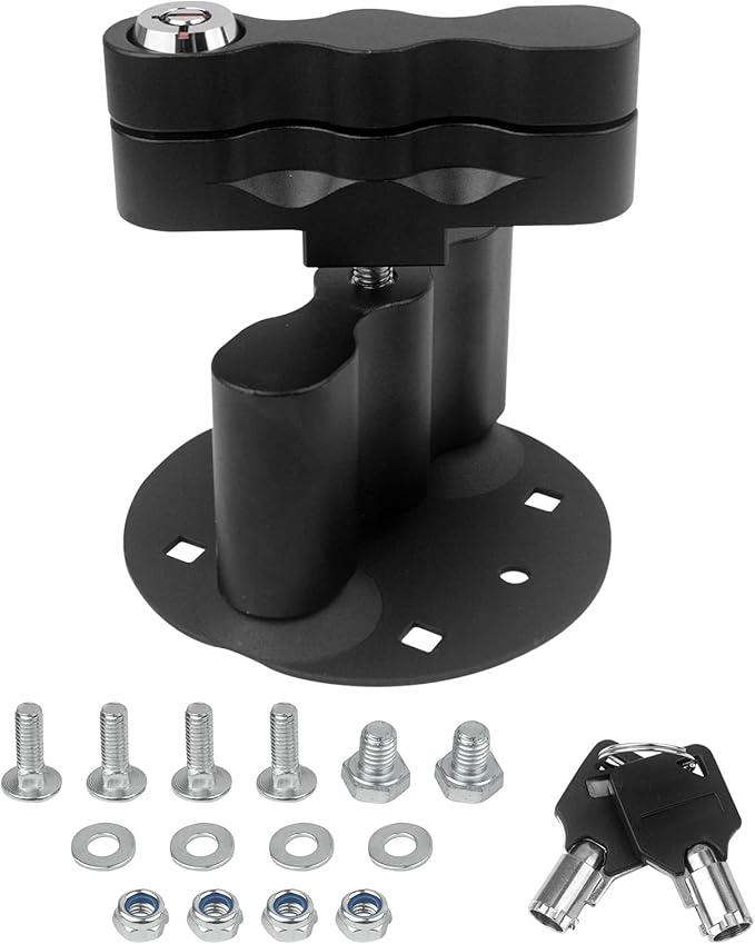 Upgraded RX-LOX-PM Pack Mount with Keys Locking Fit for Rotopax Mounting Kit Compatible with Gasoline Pack & Water Pack Fuelpax Standard Pack, Black