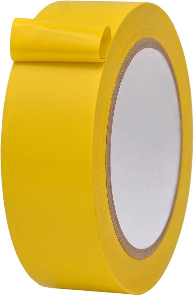 MAT Vinyl Marking Tape Yellow - 1.5 inch x 36 yds. for Safety Floor Marking (School Gym, Restaurants, Warehouse), Dance Floor Splicing, Pinstriping Cars & Boats