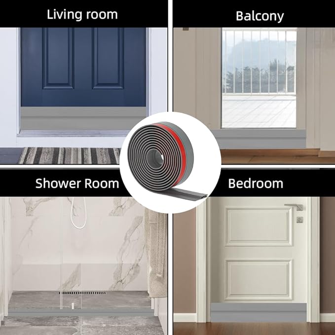 Door Draft Stopper for Bottom of Door, Adjustable Weather Stripping Door Seal for Cold Insulation, Under Door Sweep for Exterior & Interior Doors, Door Bottom Seal Blocker Noise (78inch,Grey)
