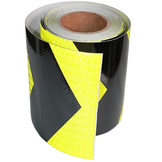 Reflective Tape 8 Inch x 68 Feet, Outdoor Waterproof Caution Reflector Strips, Hazard Conspicuity Warning Stickers