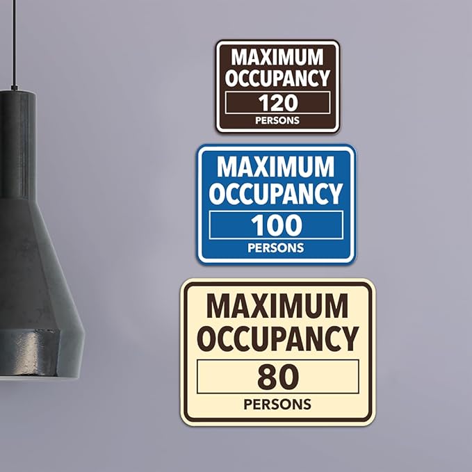 Signs ByLITA Classic Framed Custom Maximum Occupancy Personalizable Sign| Includes Foam Tape for Easy Installation | Commercial and Office Signs | Customized Text