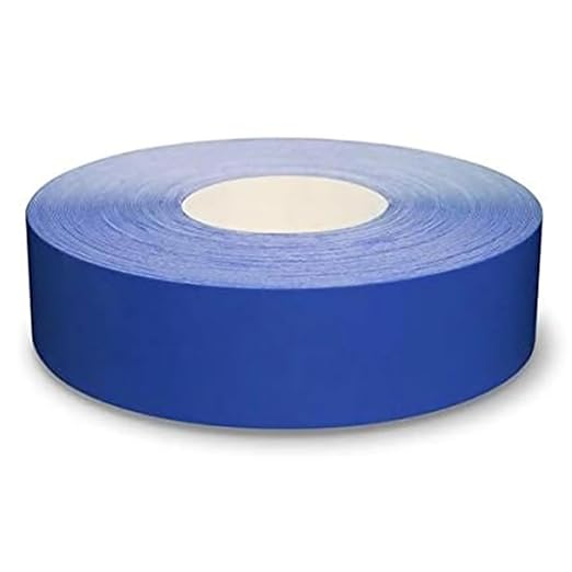 Mighty Line UltraLine Solid Floor Marking Tape for Safety, Caution, Warning, Heavy-Duty, Peel and Stick Adhesive, Beveled Edge Design, Industrial Quality, 2 Inch, 100' Roll, Blue
