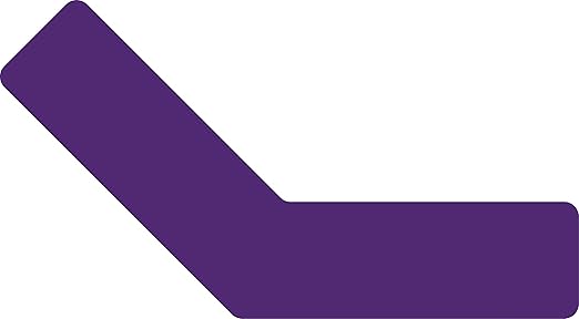 5S Location Marking 135° Angle- 6x6x2" Adhesive Laminated Durable 135 Degree Angle Shaped Floor Marker by Graphical Warehouse- Rounded Corners (25 Pack) (Purple)