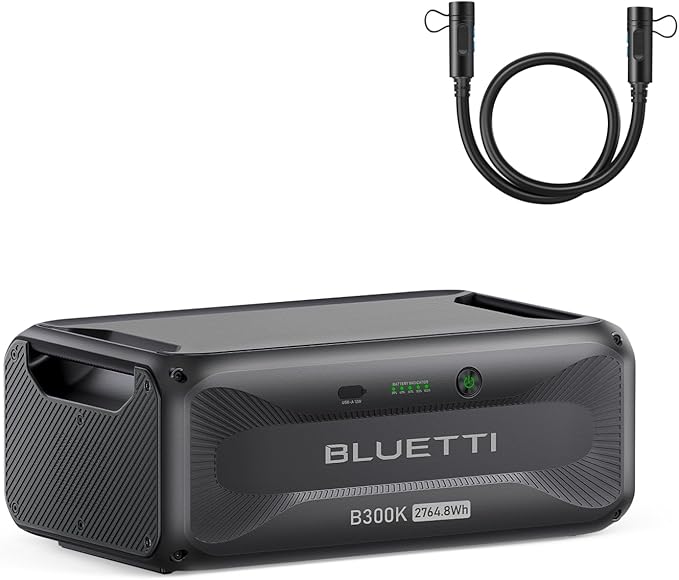 BLUETTI B300K Expansion Battery, 2764.8Wh LiFePO4 Battery Pack for Power Station AC200L AC300 AC500 AC200MAX, Extra for Home, Emergency, Road Trip