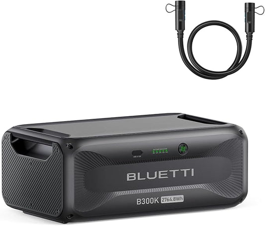 BLUETTI B300K Expansion Battery, 2764.8Wh LiFePO4 Battery Pack for Power Station AC200L AC300 AC500 AC200MAX, Extra for Home, Emergency, Road Trip