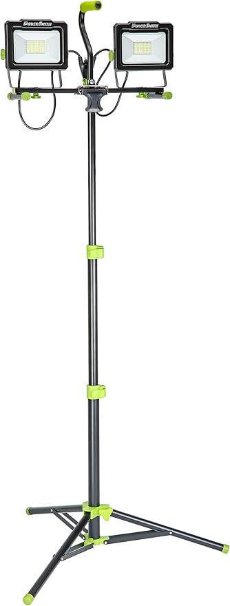 PowerSmith PWLD140T 14,000 Lumen Tripod LED Work Light with All Metal 60 in. Telescoping Tripod Stand