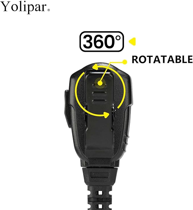 10 PCS CP200D RDM2070D Surveillance Earpiece Compatible with Motorola Radio CLS1410 CLS1110 CP200 GP300 GP2000 Walkie Talkie Radio with PTT Mic Tansparent Acoustic Tube Headset