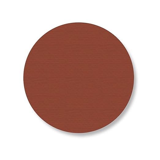 Mighty Line 2.7" Solid Dot Shaped Floor Marking Tape for Safety, Caution, Warning, Heavy-Duty, Peel and Stick, Adhesive Circle Spots, Industrial Quality, Brown, Pack of 100