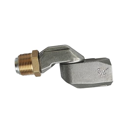 3/4 Inch NPT Fuel Hose Swivel 360 Rotating Connector for Fuel Transfer Pump Fuel Nozzle Multi Plane Fuel Plane Swivel 19mm Male 19mm Female