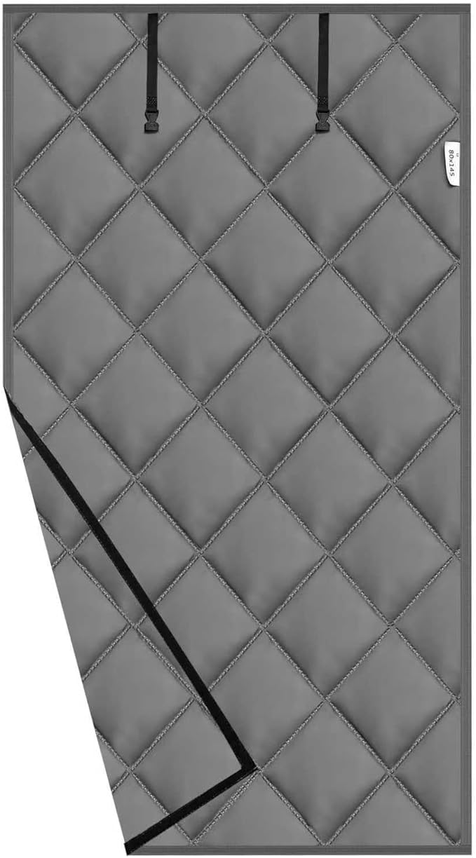 LOHASCASA Window Insulation Kit for Winter, Heavy Duty Reusable 47" x 63", Oxford Cloth Thermal Insulated Window Blankets Coverings, Extra Large, Gray