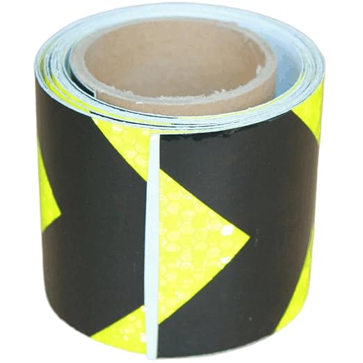 Reflective Tape Outdoor Waterproof 3 inch, High Visibility Hazard Warning Safety Industrial Marking Tape (11 feet)