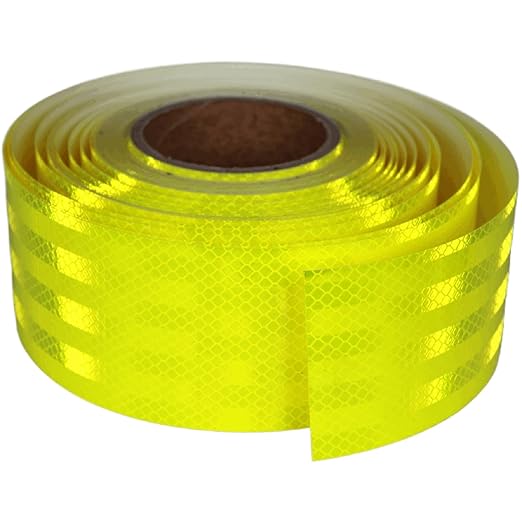 Fluorescent Yellow Reflective Tape Outdoor Waterproof 3 inch Wide, High Visibility Safety Warning Reflector Sticker Strips (168 feet)