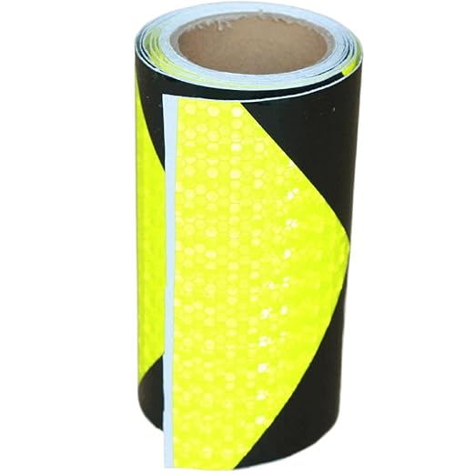 Reflective Tape 6 inch X 10 feet, Outdoor Waterproof Hazard Conspicuity Safety Warning Industrial Marking Tape