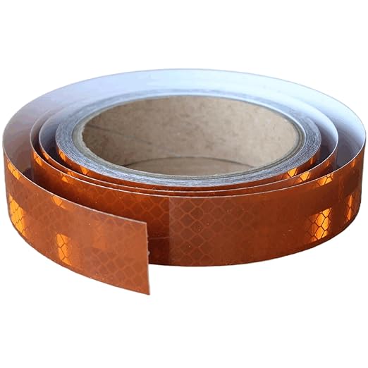 Non Fading Reflective Tape Brown Outdoor Waterproof 1 inch Wide, High Visibility Safety Warning Reflector Sticker Strips (15 feet)