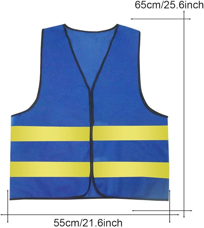 AIEOE Mesh Safety Vest Reflective Work Vest Industrial High Visibility Vest Lightweight Traffic Vest Construction Comfortable Vest Emergency Bright Vest Neon Blue 5PCS