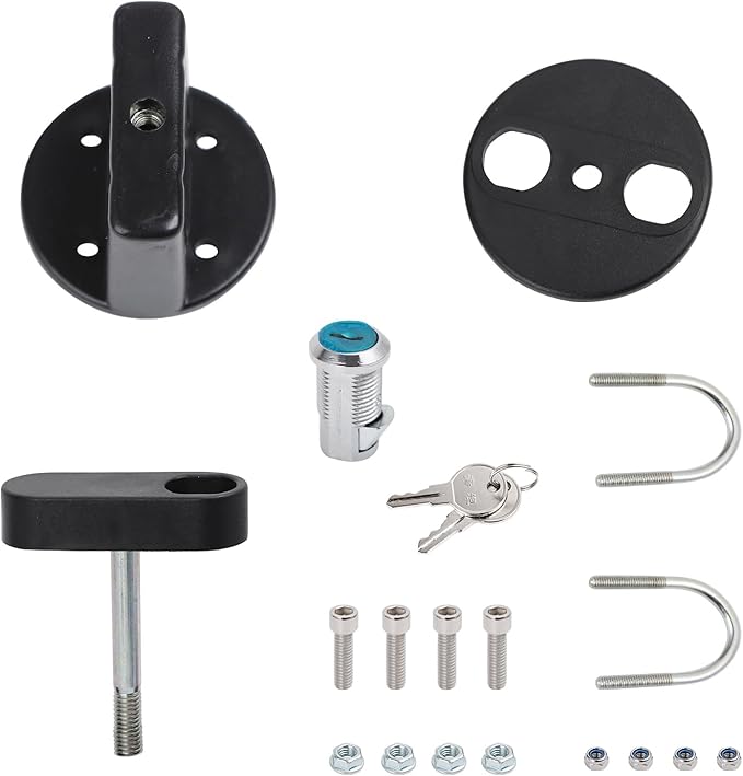 Mokuo Switch Lock Set for Auxiliray PP Gas Tank 3 Gallon 5 Gallon Fuel Container and Water Container for Motorcycle UTV ATV