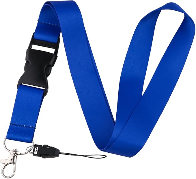 Blue Lanyards for Id Badges, Teacher Lanyard with Id Holder, Retractable Heavy Duty Badge Reel with Keychain, Breakaway Lnayard for Women Teacher Nurse