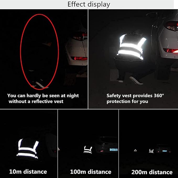 Tydon Guardian Reflective Safety Vest for Women Men High Visibility Security With Pocket Zipper Front Meet ANSI/ISEA Standard