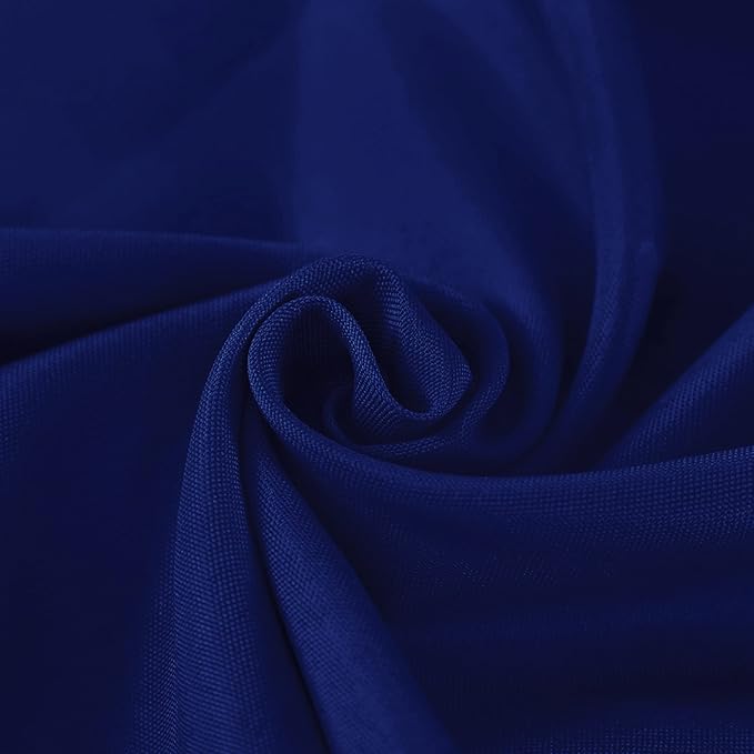 Fokitut 2 Pack Waterproof Rectangle Tablecloth, 90x132 Inch,Stain Resistant and Wrinkle Polyester Table Cloth, Fabric Table Cover for Kitchen Dining, Wedding, Party, Holiday Dinner-Royal Blue