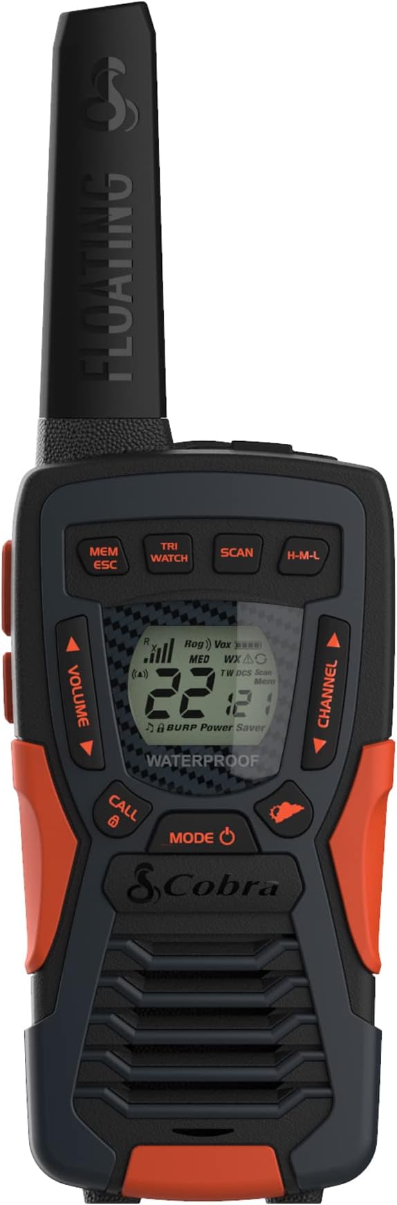 Cobra CXT10953PH-M Emergency Two-Way Radios, Waterproof Walkie Talkies, Up to 40 Mile Range, 22 Channels and NOAA Weather Channels, UHF/FM Ultra-Clear Reception, 3-Pack