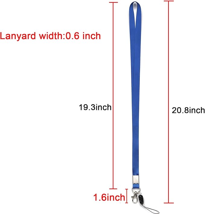 YOUOWO 2 Pack Blue Red Lanyard with Vertical ID Badge Holder,Neck Office Lanyards with Clip,for id Card Holder, id Badges Name Tag Card Holders