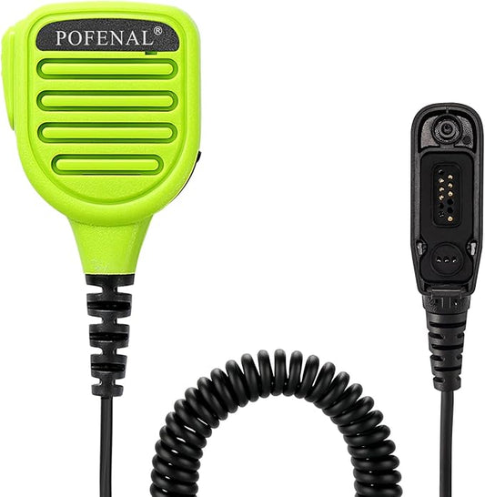 APX 6000 APX 4000 Water-Proof Radio Microphone Remote Shoulder MIC with 3.5mm Audio Jack Compatible with Motorola XPR 6550 XPR 7550 (XPR 7550e Mic, Green)