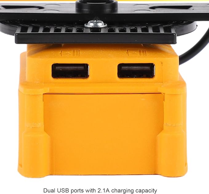 Yoidesu 200W Portable Space Heater, with 2 USB Outputs, Compact Electric Heater for Indoor Use, Compatible with 20V MAX Batteries (DCB201, DCB203, DCB204, DCB206, DCB207, DCB208)