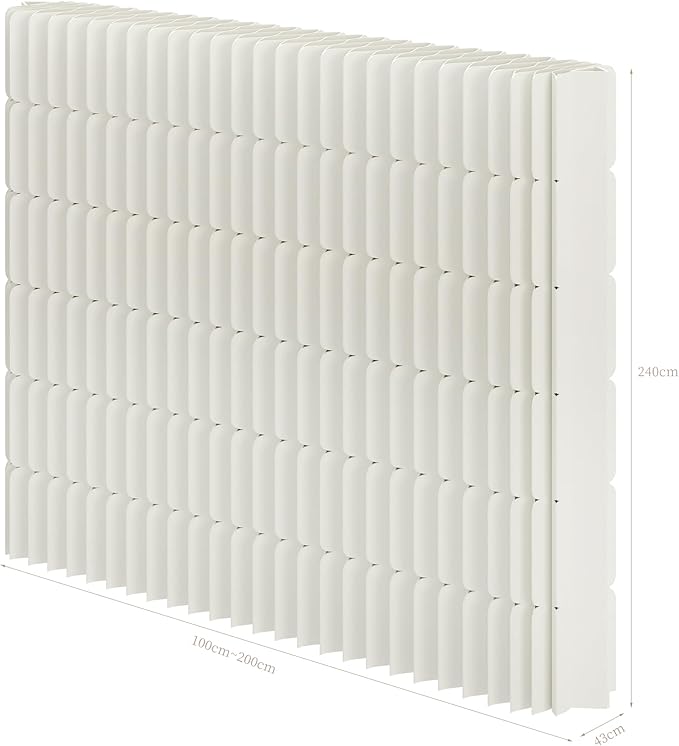 Foldable Room Divider Privacy Screens Movable Temporary Wall Space Partition, 5.91~7.87 FT Tall, 6.56~16.4 FT Width, Choice of Various Sizes and Styles