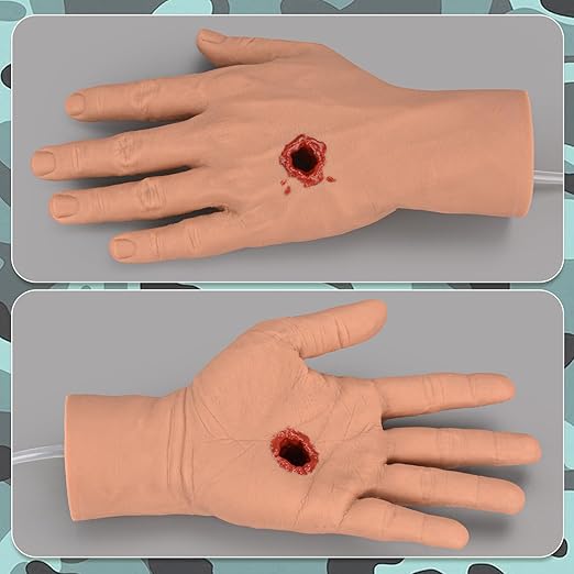 Hand Wound Packing Trainer Kit,GSW Through, Stop The Bleed Training, Bleed Control Kit for Medical Classes - Medium