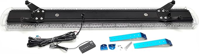 CFLMYYXGS 12V-24V LED Lights Rooftop Emergency Warning Light bar 26 Strobe Patterns Vehicles Security Law Snowplow Tow Trucks Crane Construction Cars Wreckers Beacon Light (120 LED Amber/White)