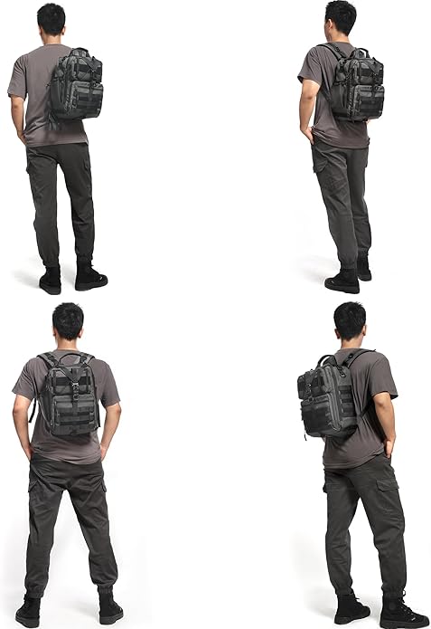 NICGID Tactical Military Backpack Daypack Molle Army Assault Pack Bug Out Bag Travel Fishing Hiking Trekking Rucksack