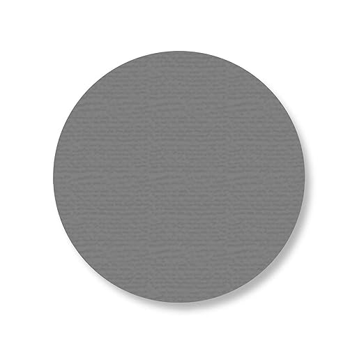 Mighty Line 3.75" Solid Dot Shaped Floor Marking Tape for Safety, Caution, Warning, Heavy-Duty, Peel and Stick, Adhesive Circle Spots, Industrial Quality, Gray, Pack of 100