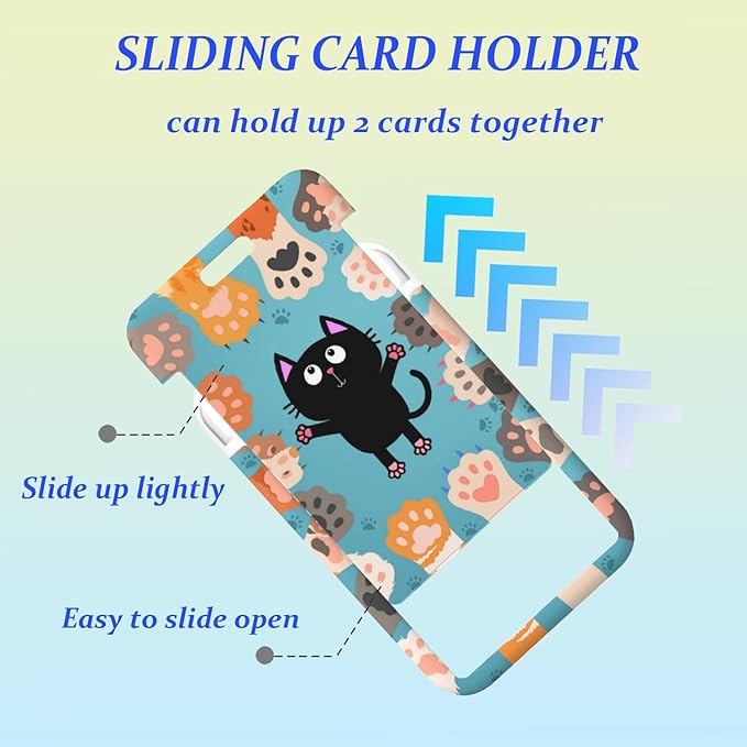 Cat paw Badge Holder Lanyard ID Card Holders Detachable Name Tag Clips Cute Funny Nurse Teacher Office Gifts Women Man Cate Badge Holder