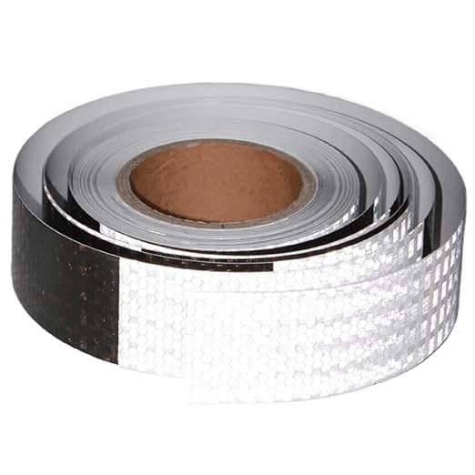 Black White Reflective Tape Outdoor Waterproof 2 Inch x 68 Feet, Warning Reflector, Night Safety Stickers for Bicycles
