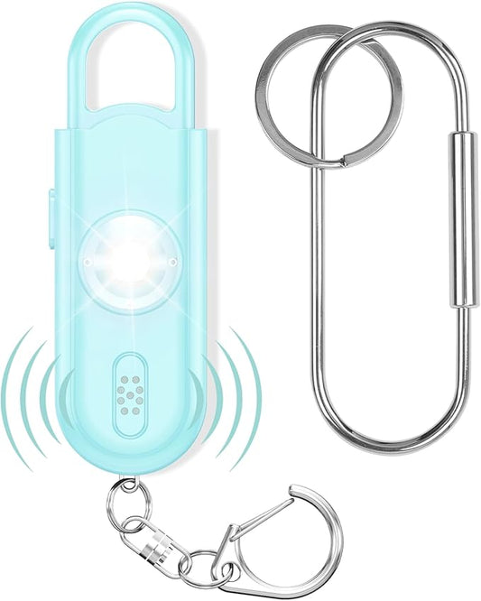 Personal Safety Alarm for Women Girls, 130dB Loud Siren with Key Chain, SOS Strobe Light, Flashlight, Double Speakers Help Kids/Elders/ Students Emergency Call, Stocking stuffers Gift for Self Defense