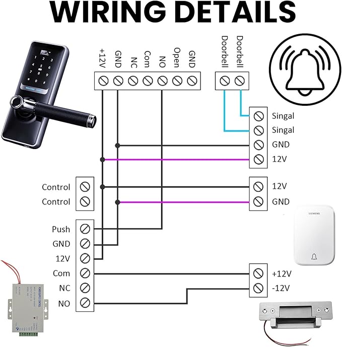 2025 Upgraded ANSI Standard Heavy Duty Electric Door Strike Lock for Door Access Control System Fail-Secure/Fail-Safe Adjustable Access Control Cylindrical Locksets (Input Voltage 12VDC),Black