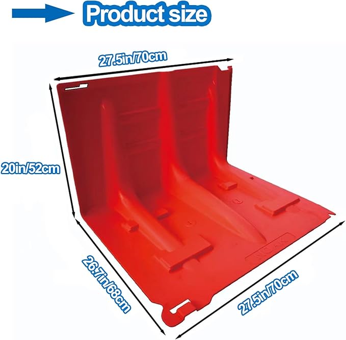 Flood Prevention Barriers, 2/4/6/8/10-Pcs L-Shaped ABS Plastic Removable Flood Panels Mobile Flood Protection Panels, 27x26x20in Waterproof Underground Garage Flood Prevention Board(2-Pcs)