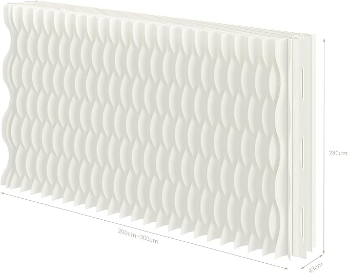 Foldable Room Divider Privacy Screens Movable Temporary Wall Space Partition, 5.25~9.19 FT Tall, 6.56~16.5 FT Width, Choice of Various Sizes and Styles