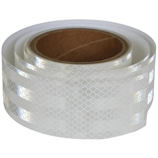 White Reflective Tape 2 inch Wide for Cars, Outdoor Waterproof High Visibility Safety Warning Reflector Sticker Strips (11 feet)