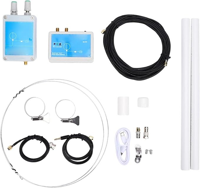 Active Loop Antennae, Portable HF Shortwave Antenna, 100kHz 179MHz MW SW, Air Outdoor Portable Shortwave for Radio with 2600mAh Battery (15m / 49.2ft)