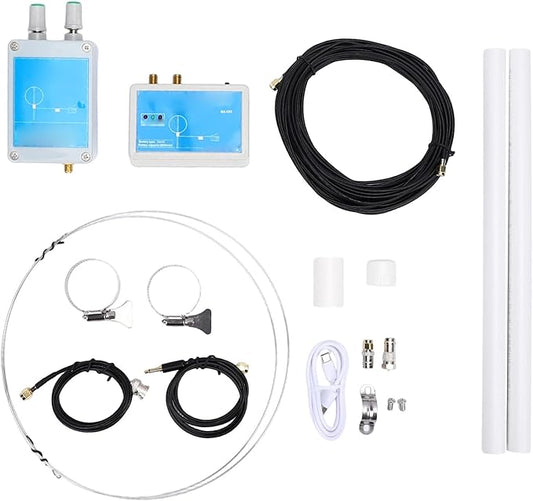 Active Loop Antennae, Portable HF Shortwave Antenna, 100kHz 179MHz MW SW, Air Outdoor Portable Shortwave for Radio with 2600mAh Battery (15m / 49.2ft)