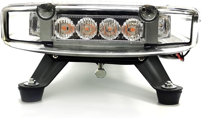 CFLMYYXGS Silver Case 26 Strobe Patterns Emergency Warning Light bar Flashing Vehicles Security Law Snowplow Tow Trucks Crane Construction Cars Wreckers Beacon Light (Amber, 63" 120LED)