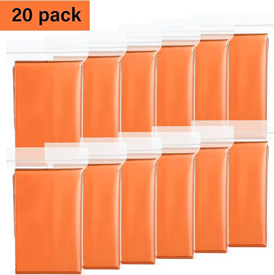 Chumia Emergency Thermal Blanket Bulk 83 x 63 Gigantic Foil Space Blanket Survival Reflective Accessories Gift for Homeless Camping Gear First Aid Hiking Outdoor