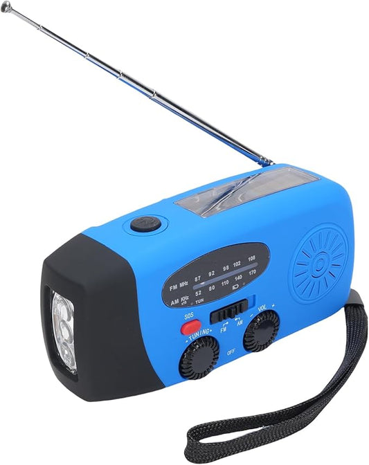 Yunir Emergency Radio, Solar Hand Crank Portable AM FM Radio Phone Charger with 2000mAh Battery, for Camping Hiking Power Outage (European Version)