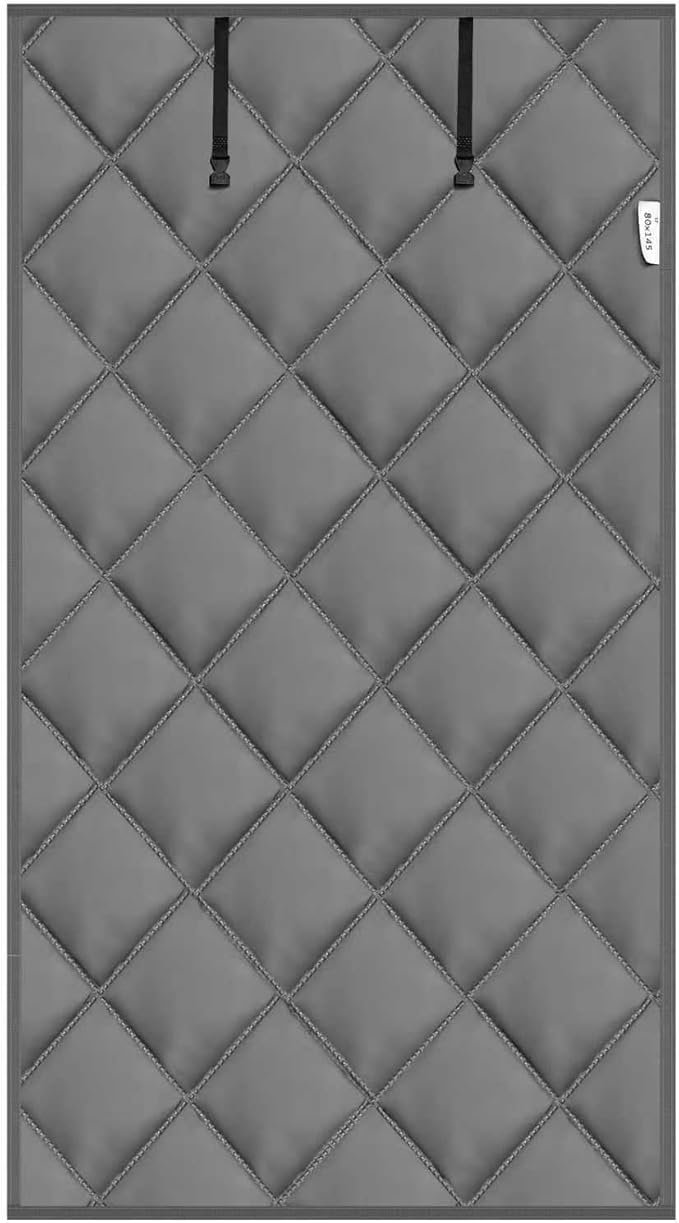 LOHASCASA Window Insulation Kit for Winter, Heavy Duty Reusable 31" x 57", Oxford Cloth Thermal Insulated Window Coverings, Gray